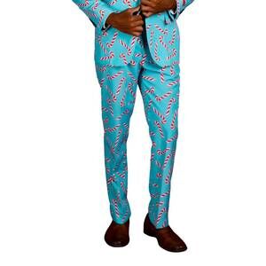 NEW SHINESTY peppermint pimp cane pants in turquoise/red